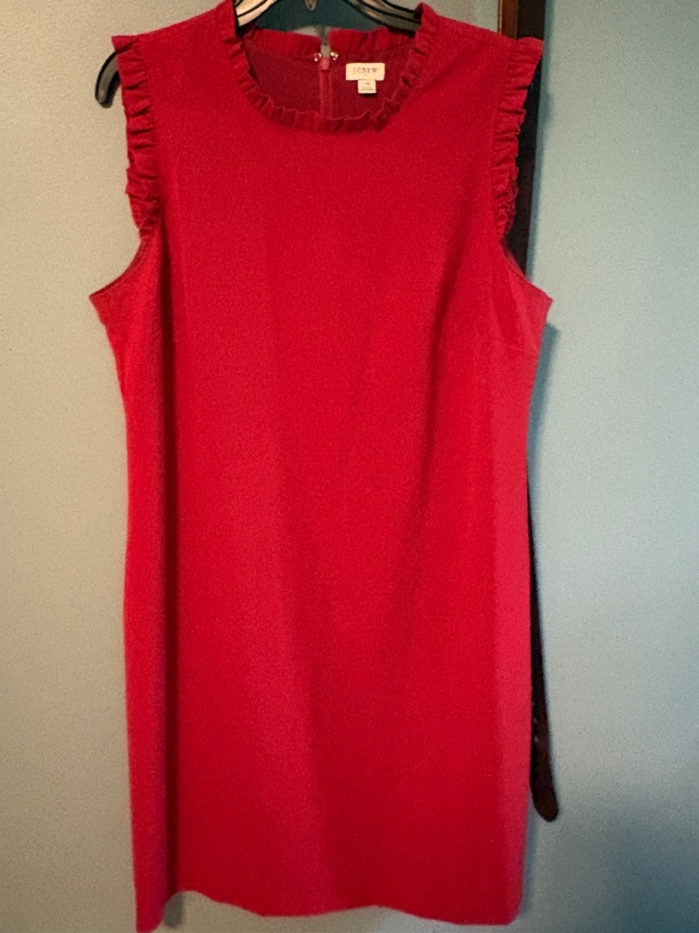 Jcrew Factory Dress ruffle neck and sleeves  size 16